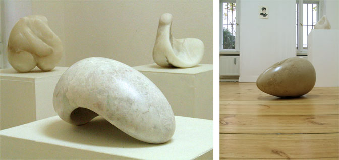 Sculptures without title, marble and alabaster